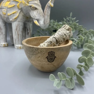 Zdobená miska na vykuřovací svazky Hamsa 12x7cm